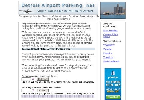 detroitairportparking.net thumbnail