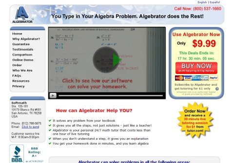 algebrator.net thumbnail
