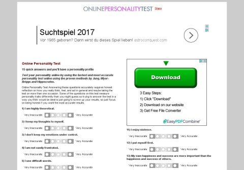onlinepersonalitytest.net thumbnail