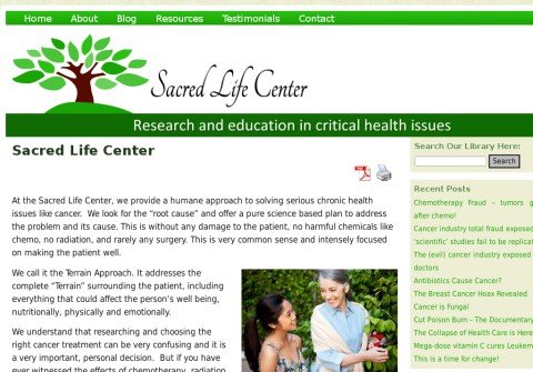whois sacredlifecancerresearchcenter.org
