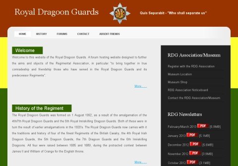 royaldragoonguards.org thumbnail