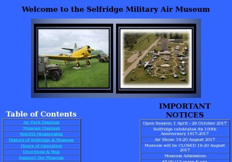 selfridgeairmuseum.org thumbnail