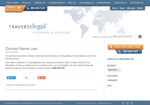 domain-name-law.net thumbnail
