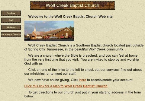 wolfcreekbaptist.net thumbnail