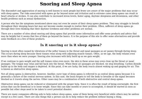 snoringnsleepapnea.com thumbnail