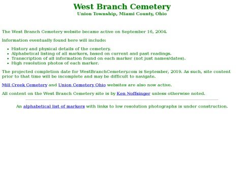 westbranchcemetery.com thumbnail