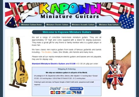 kapoww-miniature-guitars.com thumbnail