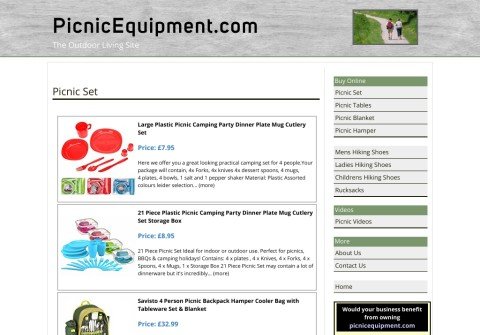 picnicequipment.com thumbnail